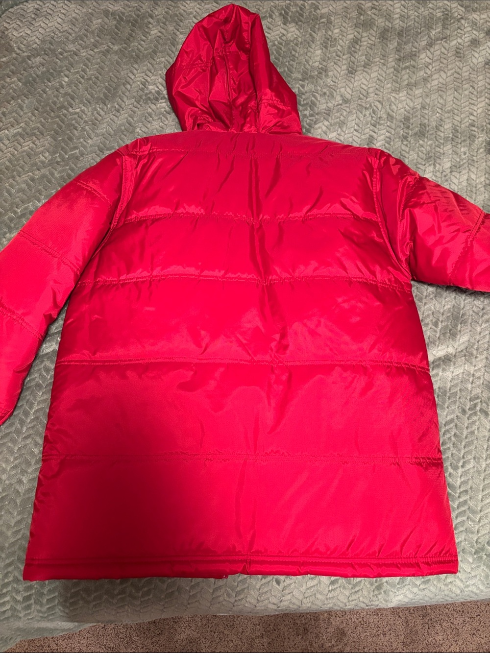 Nike Red Hooded Puffer Jacket with Razorback Patch - Picture 4 of 5